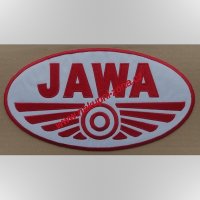 Vyšívaná nášivka JAWA 23 x 12,5 cm