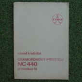 Servisní návod Gramofon Tesla NC 440 provedení 12