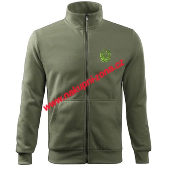 Mikina khaki s výšivkou rybáři - Chyť a pusť ! (1) - Kliknutím na obrázek zavřete