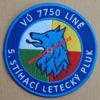 Nášivka 5. Stíhací letecký pluk Líně VÚ 7750 Nášivka 5. Stíhací letecký pluk Líně VÚ 7750