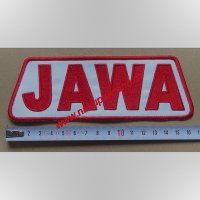 Vyšívaná nášivka JAWA obdélníková