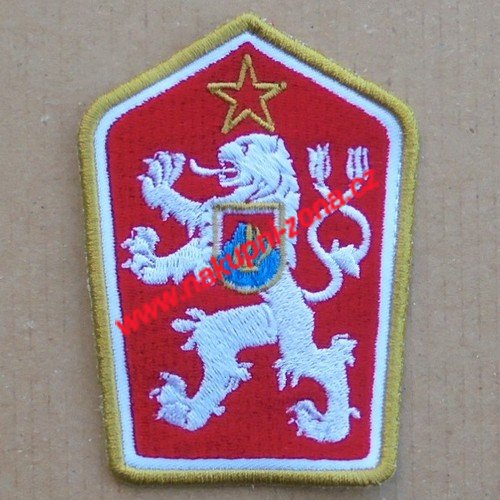 Vyšívaná nášivka Lev znak ČSSR - Kliknutím na obrázek zavřete