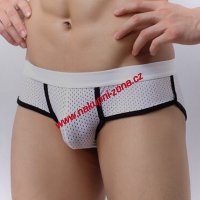 Pánské boxerky - slipy prodyšné bílé - pánské spodní prádlo