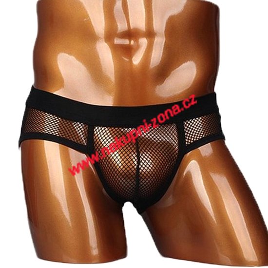Pánské slipy síťované černé - pánské spodní prádlo - Kliknutím na obrázek zavřete