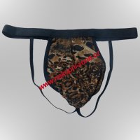 Pánská tanga Jockstrap Leopard hnědé