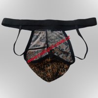 Pánská tanga Jockstrap Leopard hnědé