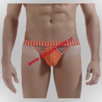 Pánská tanga pruhované oranžový - pánské spodní prádlo