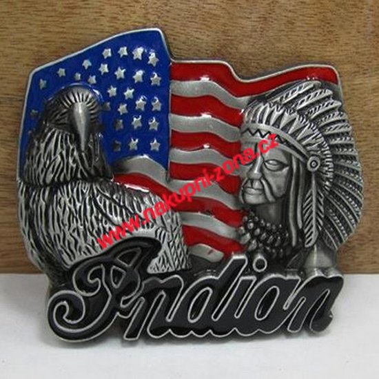 Motorkářská opasková spona Indian - Kliknutím na obrázek zavřete